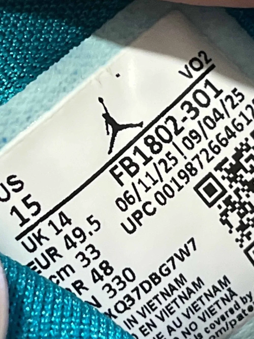 Nike Jordan Zion 4 Tropical Teal Basketball Shoes FB1802-301 Men’s Size 15 NEW